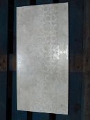 A pallet of 40x packs of 5 Homebase 600x300mm Distressed Damask Grey wall tiles, new, ref code