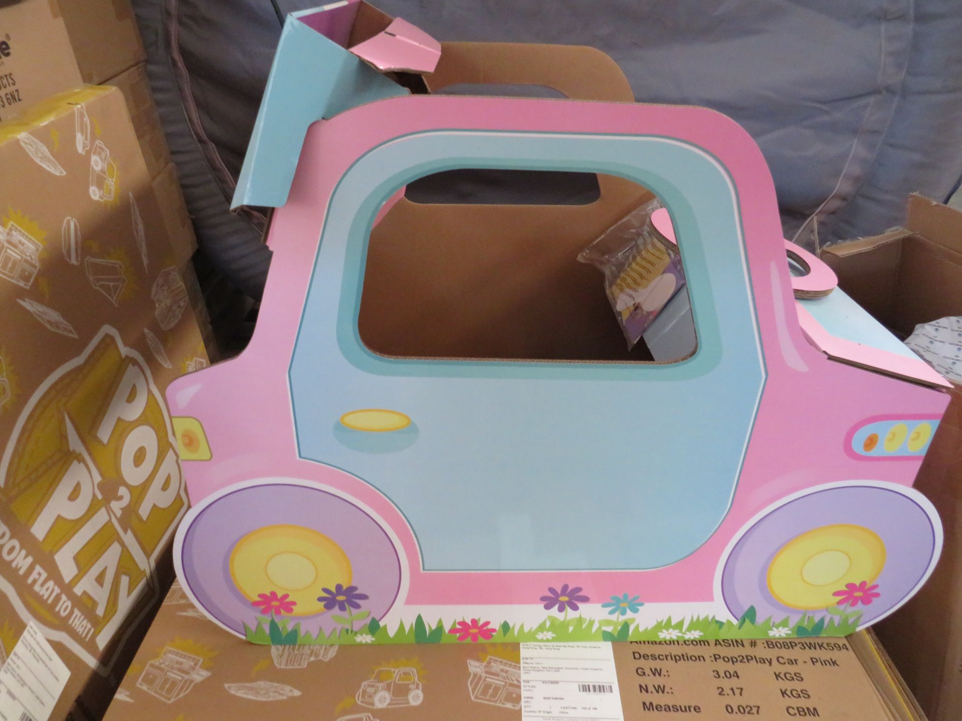 5x Pop2Play - Flatpacked Cardboard Ice Cream Car - New & Boxed.