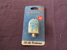 7x Scentsation - Blueberry Ice Pop 3D Car Air Fresheners - Unused & Packaged.