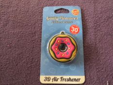 8x Scentsation - Strawberry Donut 3D Car Air Fresheners - Unused & Packaged.