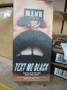 2x Bleach London - Text Me Black Matte Lip Paint & Matching Liner - New & Boxed.