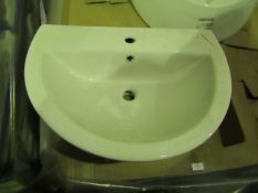 1x Pallet Containing Approx 14x Laufen made Jadiete 55cm 1Th basins - All New.