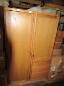 Heals Brunel Wardrobe With Drawers Oak RRP Â£999.00 Solidly structured, this wardrobe features