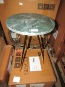 Swoon Pearl Side Table in Green Marble & Brass RRP Â£149.00 SKU SWO-AP-pearlsidtabgreenmarb PID