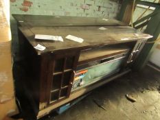 Pallet of 2 large electric fireplaces with fires. Unchecked