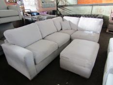 Oak Furnitureland Texas Left Hand Corner Sofa In Silver Fabric RRP £1748.99 SKU OAK-APM-TXS075L-