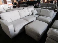 Oak Furnitureland Texas Left Hand Corner Sofa In Silver Fabric RRP £1748.99 SKU OAK-APM-TXS075L-