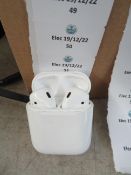 Apple air pods, these are completely unchecked returns they all have 2 air pods and a charging