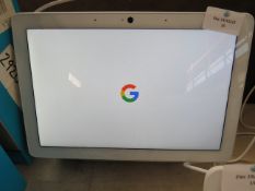 googl eHome Hub largesmart screen, No Boxed, powers on we havent gone through the full set up on app