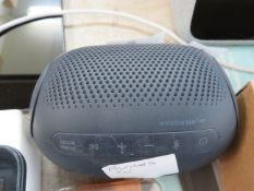 LG Xboom bluetooth speaker, powers on and plays music via blue tooth, it is misisng packaging and