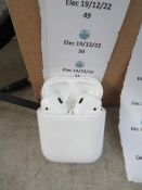 Apple air pods, these are completely unchecked returns they all have 2 air pods and a charging