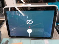 Facebook Portal, no packaging, the screen comes on and says needs to be charged, we have the