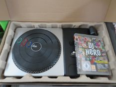 DJ Hero Set - Includes PS3 Turntable & Game - Untested & Boxed.
