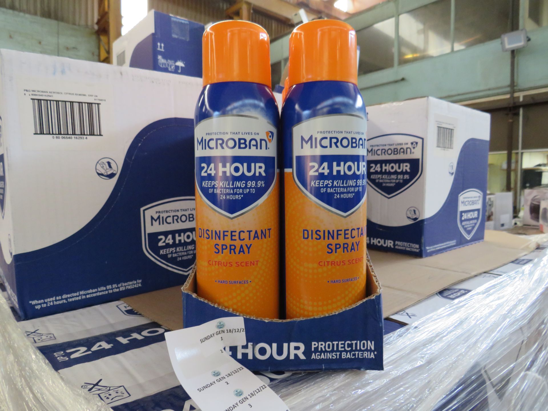 8x Microban - Disinfectant Spray Citrus Scent - 400ml - Unused & Boxed.