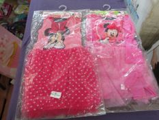 2x Minnie Mouse - Fantasy Dress - Size Unknown - New & Packaged.