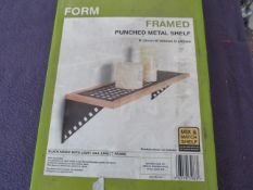 Form - Framed Punched Metal Shelf - H20xW900xD245mm - Unused & Boxed.