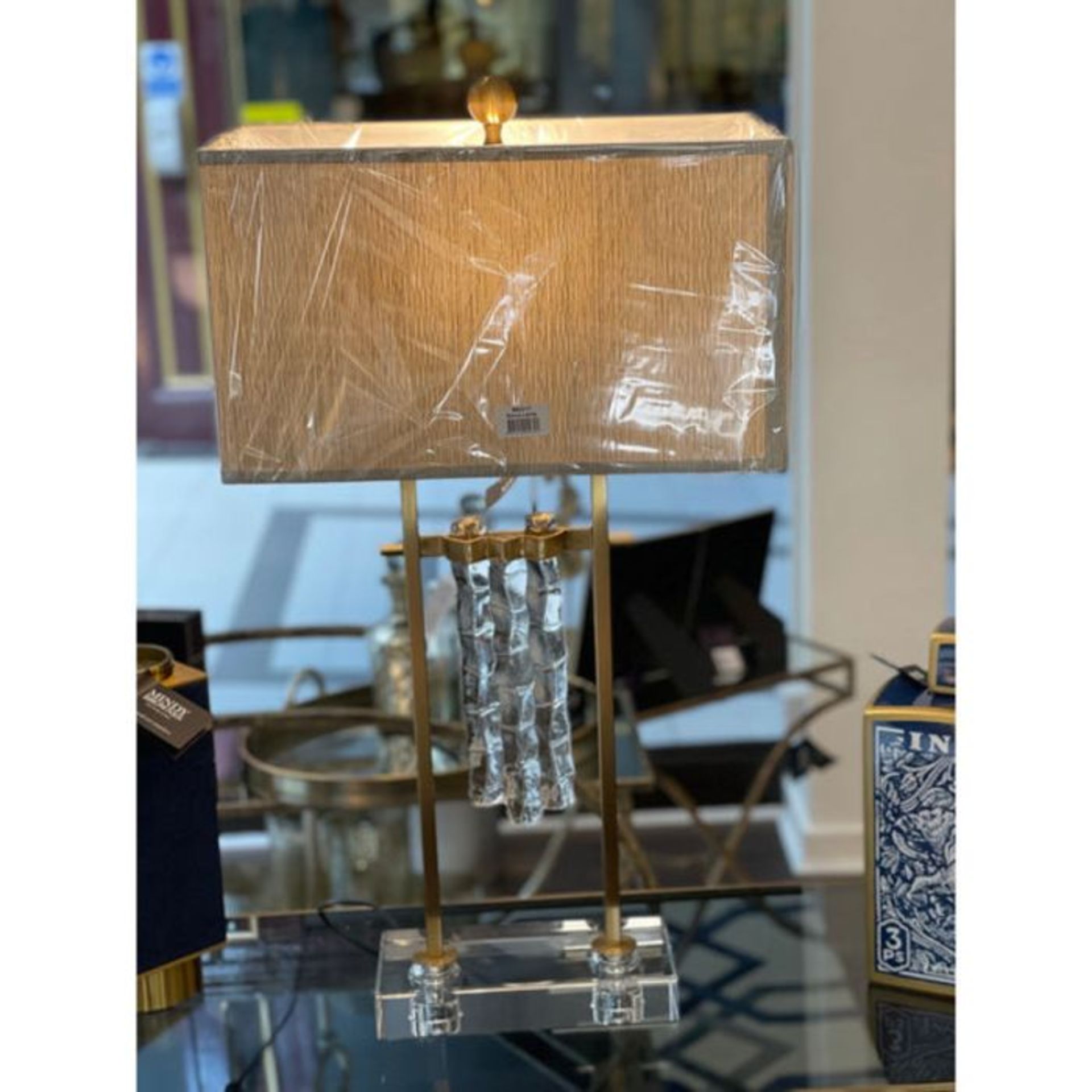 Cox & Cox Nova Table Lamp With Crystal And Brass Rrp £248.00 SKU COX-APG-ME017-A PID COX-APG255 - Image 4 of 4