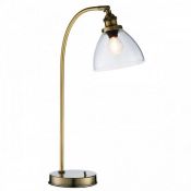 Cox & Cox Hansen Table Lamp In Antique Brass With A Clear Glass Shade Rrp £122.00 SKU COX-APG-77859-