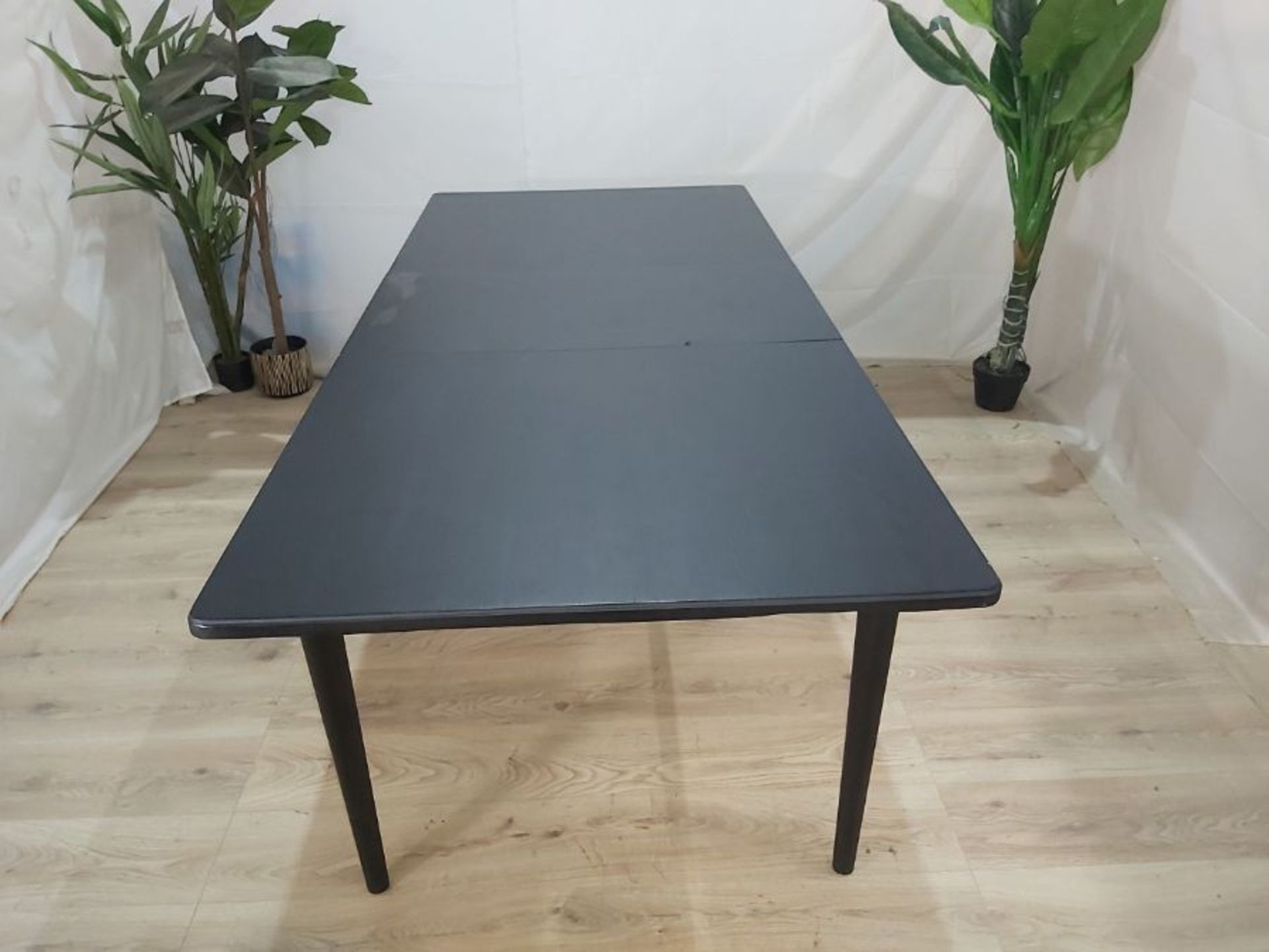Swoon Reyna Extending Dining Table in Charcoal and Brass RRP ?599 Swoon Reyna Extending Dining Table - Image 2 of 7