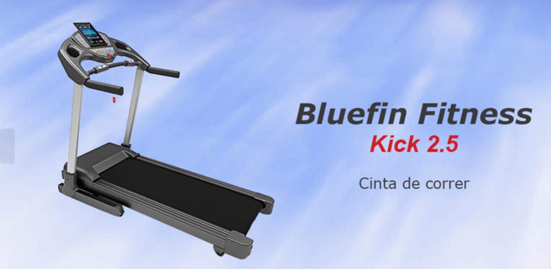 Bluefin Fitness Kick 2.5 High Speed Treadmill Smartphone Compatible RRP ?799.99 SKU BLU-APG-