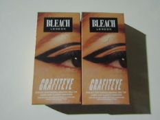 2x Bleach London - Grafiteye Graphic Felt Tip Liner & Clumpy Mascara Set - New & Boxed.
