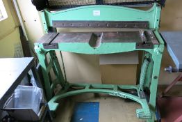 Treadle operated guillotine, approx 36 inch capacity