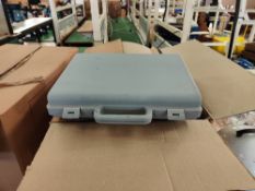 Approximately (100) Plastic storage briefcases in light grey