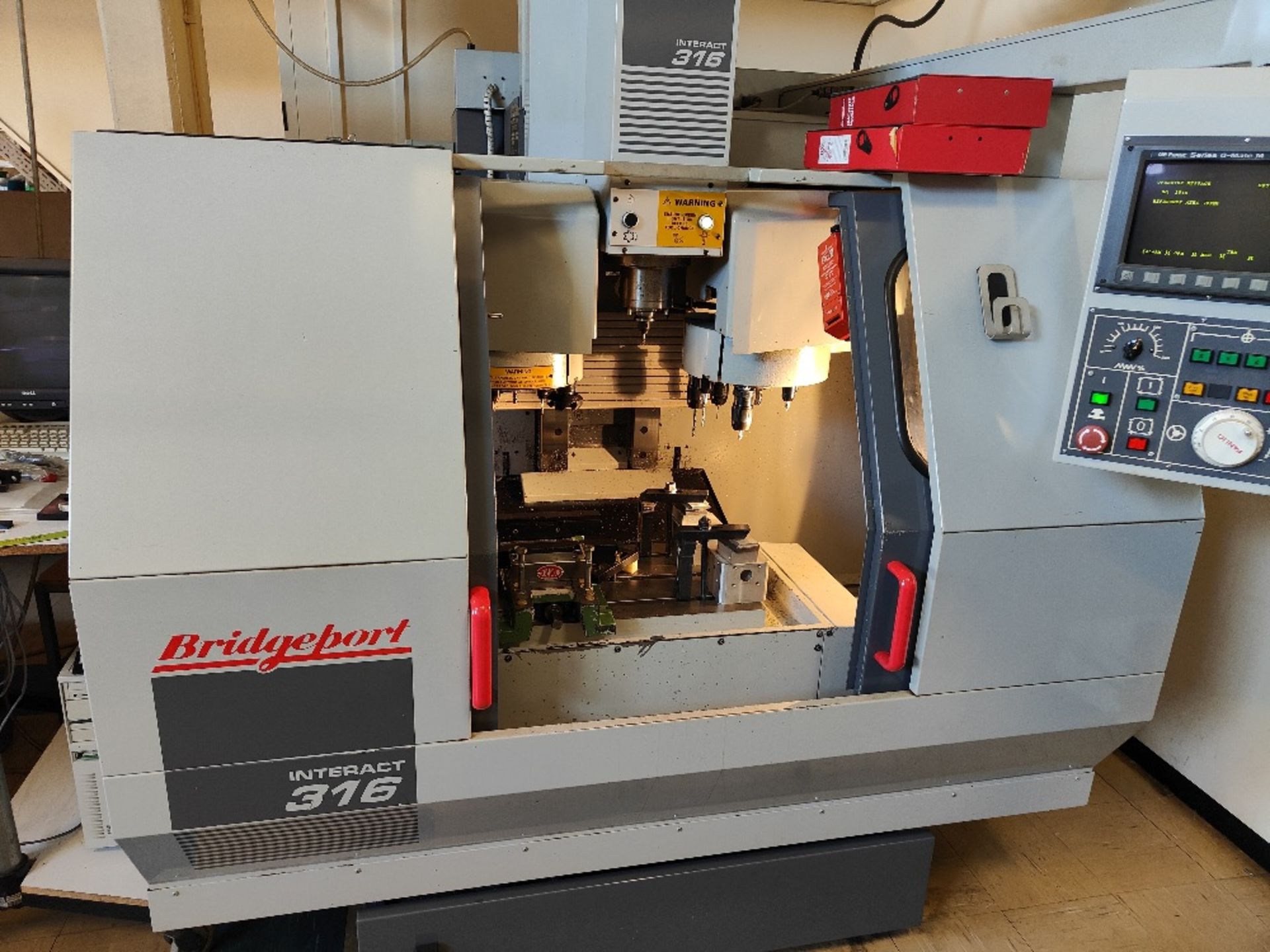 Bridgeport Interact 316 vertical machining centre with GE Fanuc Series O-mate M control - Image 2 of 12
