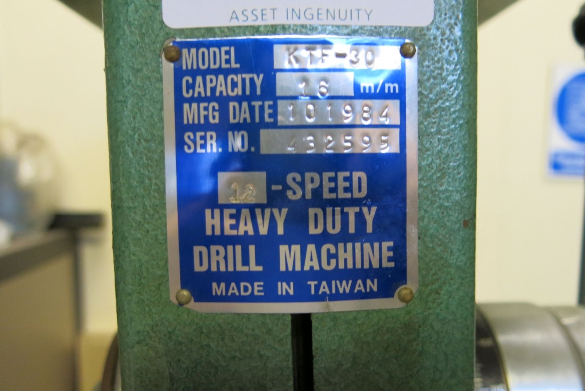 Pillar drill Model KTF-30, 12 speed - Image 2 of 2
