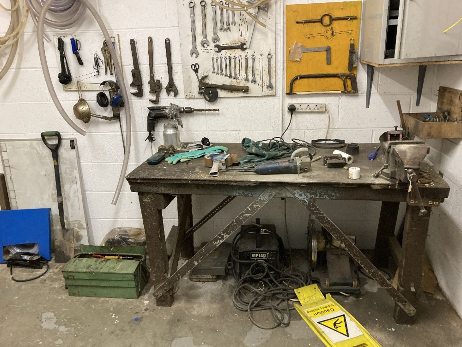 Remaining contents of small workshop to include: