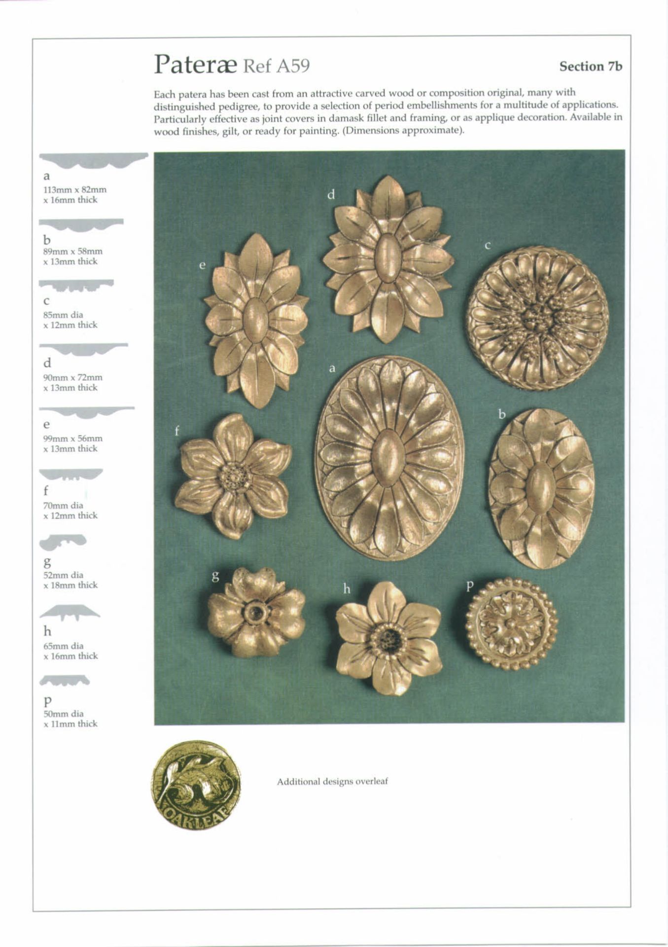 Broad range of Embellishment moulds and master moulds (if available) comprising: - Image 2 of 3