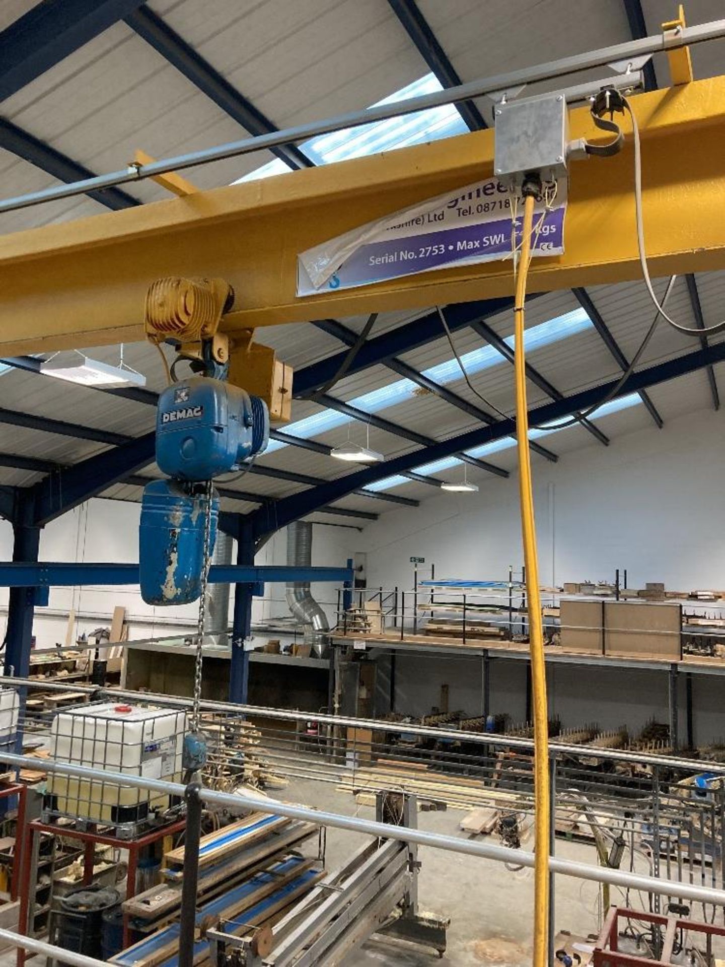 Kone single girder overhead travelling crane - Image 2 of 6