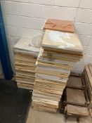 Approximately 160 decorative panels with associated rubber moulds, 480mm x 480mm