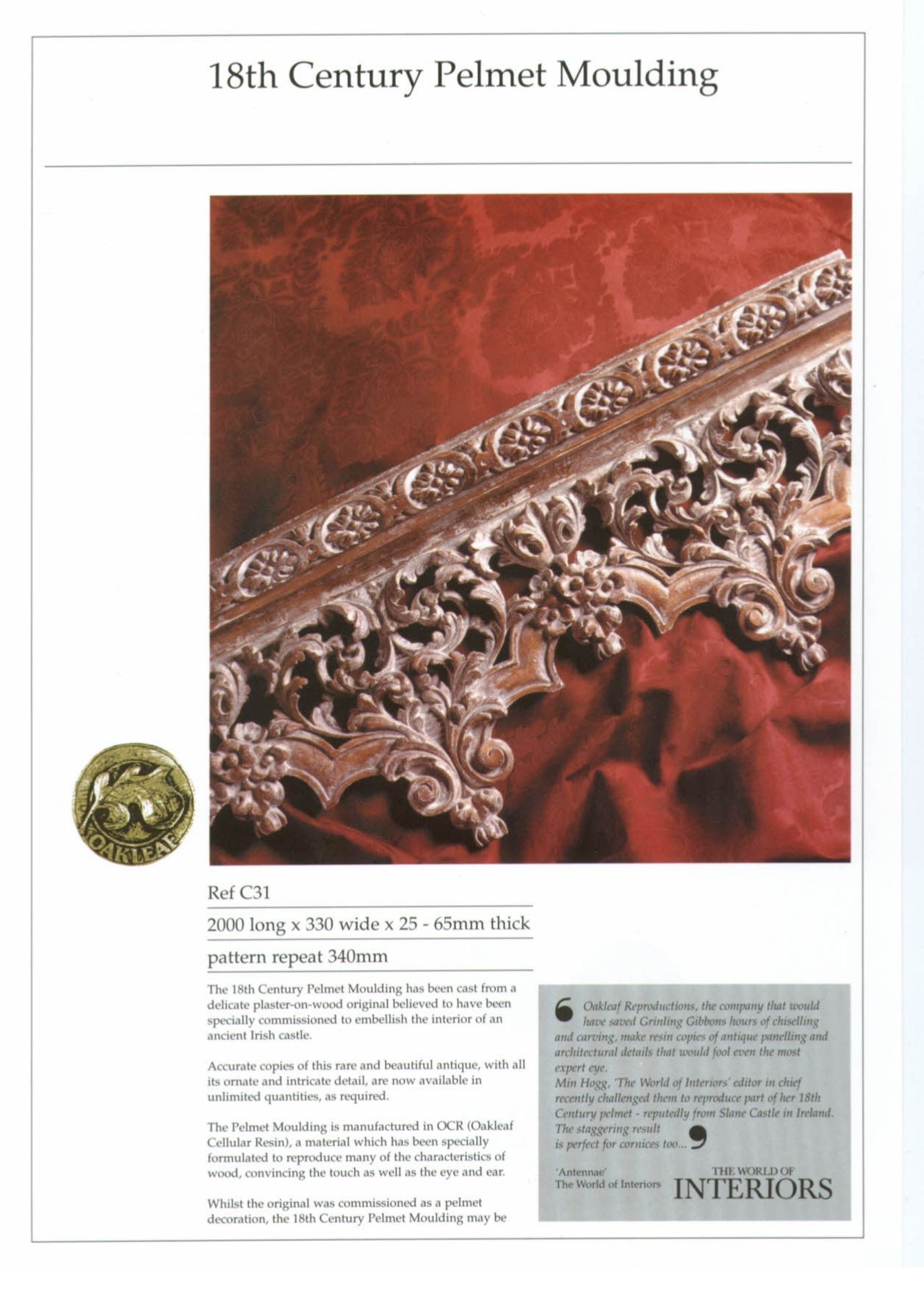 Friezes, Cornices and Strip moulds and master moulds (if available) comprising: - Image 3 of 8