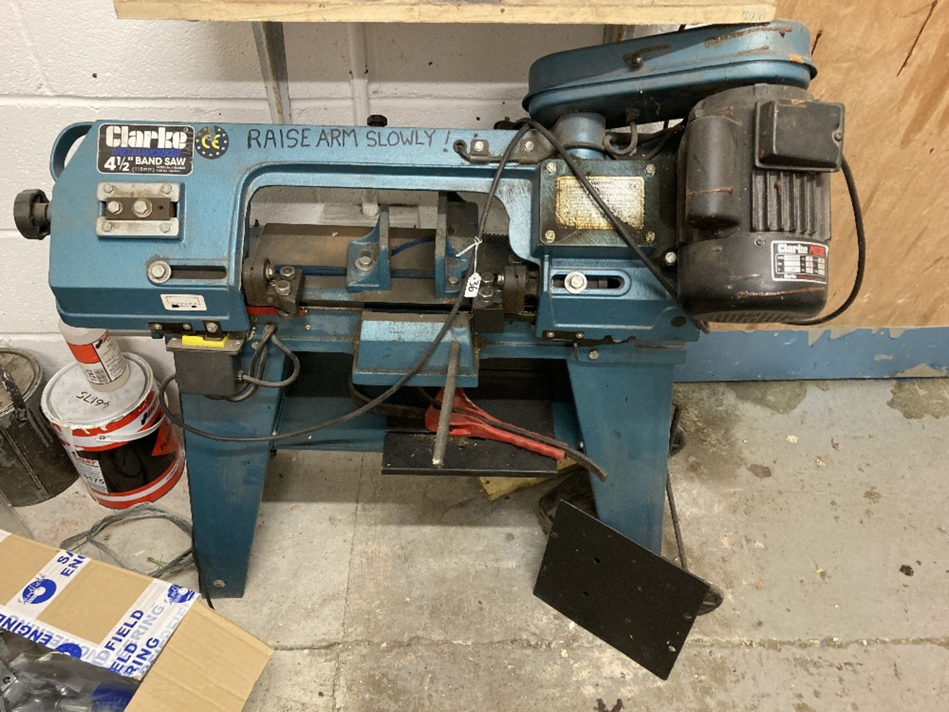 Clarke 4 1/2in horizontal bandsaw, 240v