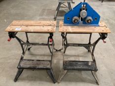 (2) Black & Decker workmate foldable workbenches