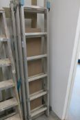 Eighteen tread steel step ladder