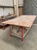 Fabricated boltless steel / wood carpenters bench with Record bench vice
