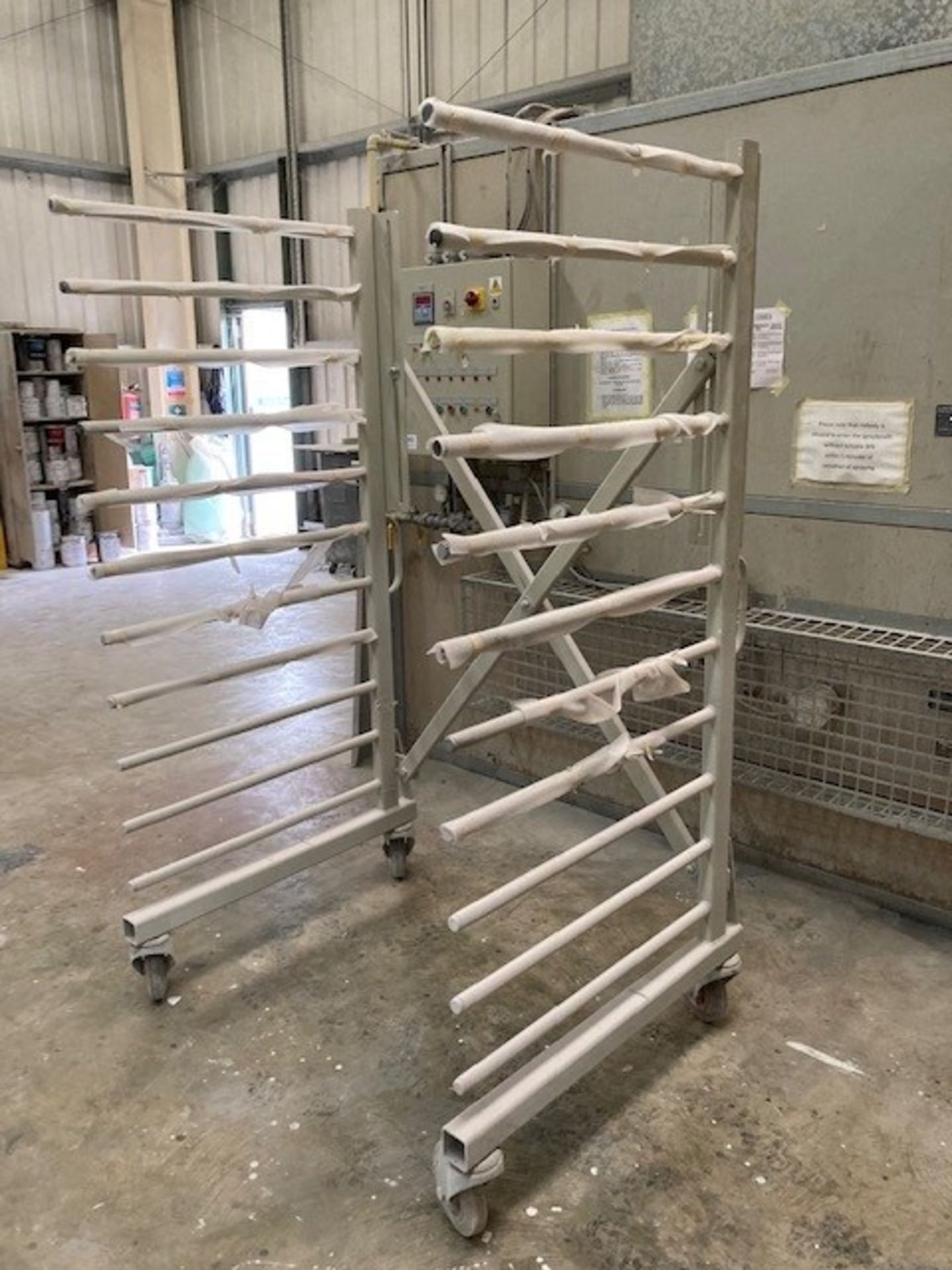 Eleven tier mobile steel expanding drying racks - Image 3 of 4