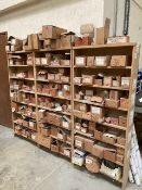 (3) Seven tier MDF shelving units & contents