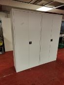 (2) Double Door Upright Metal Cabinets