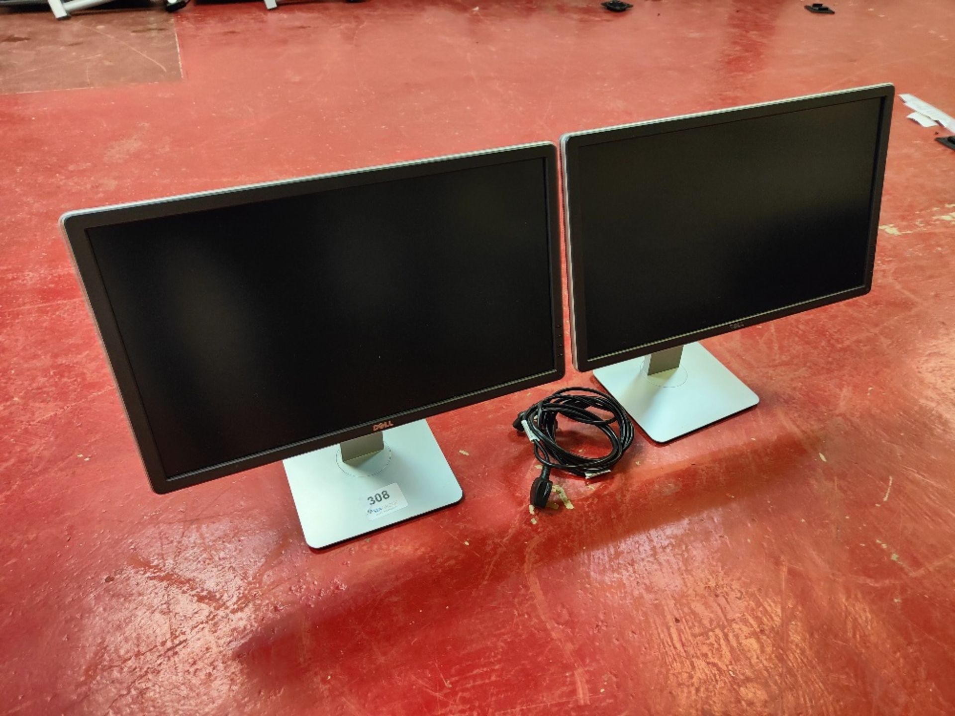 (2) DELL 24" Monitors with stand - Image 2 of 3