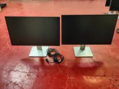 (2) DELL 27" Monitors with stand