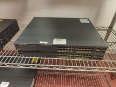 (2) Cisco Catalyst 2960-X series network switches