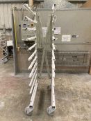 Eleven tier mobile steel expanding drying racks