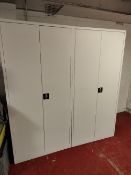 (2) Double Door Upright Metal Cabinets