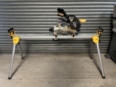 Dewalt DCS365 18v compound mitre saw body with collapsable table DE7024-xj with mitre saw leg stand