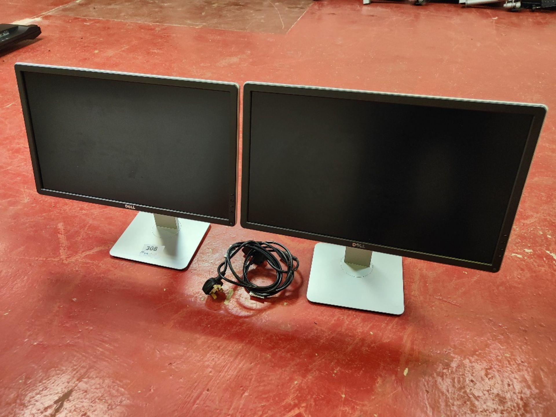 (2) DELL 24" Monitors with stand - Image 3 of 3