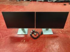 (2) DELL 27" Monitors with stand