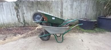 (2) Steel single wheel wheelbarrows